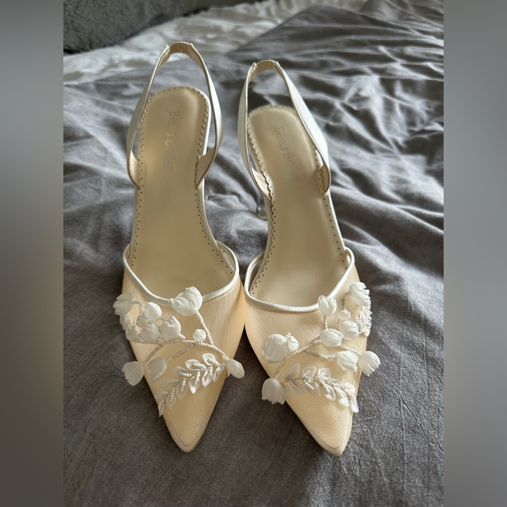 Bella Belle Lily of the Valley wedding shoes - lightly used (worn once)